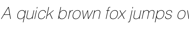 Preview of HeliosThin Italic